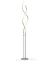 Brightech Embrace Silver Led Floor Lamp In Silver