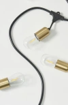Brightech Glow Series Weatherproof Led Brass Socket Heavy Duty Outdoor String Lights In 48 Ft 15 Bulbs | Soft White