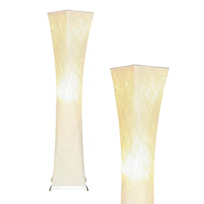 Brightech Harmony Lantern-inspired Led Floor Lamp In Tan