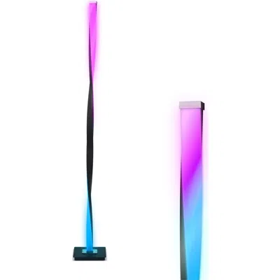 Brightech Helix 48" Color Changing Rgb Led Column Floor Lamp With Built-in Dimmer In Multi