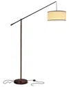 Brightech Hudson Bronze Mid-century Led Floor Lamp In Bronze