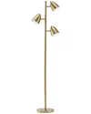 Brightech Jacob Brass Led Floor Lamp In Brass
