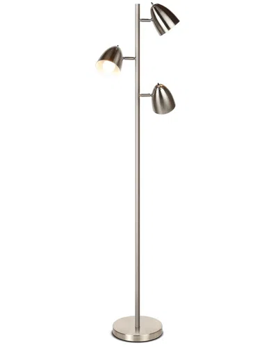 Brightech Jacob Nickel Led Floor Lamp