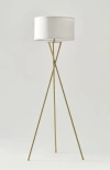 Brightech Jaxon 60' Smart Home Compatible Led Twisted Tripod Floor Lamp In Antique Brass