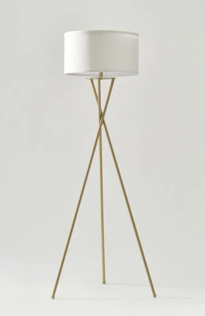 Brightech Jaxon 60' Smart Home Compatible Led Twisted Tripod Floor Lamp In Antique Brass