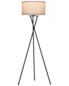 Brightech Jaxon Black Led Tripod Floor Lamp In Black