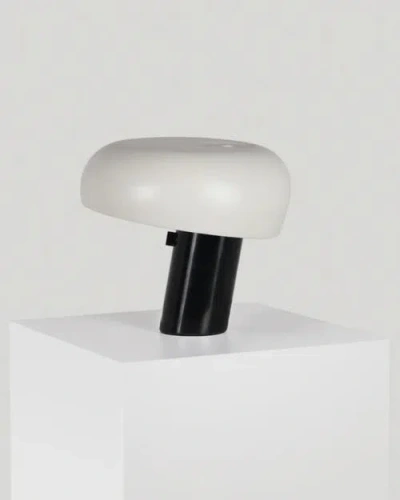 Brightech Kingpin 10" Modern Led Table Lamp With Marble Base & Dimmer In Classic Black