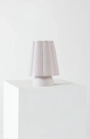 Brightech Kylie 9" Modern Led Desk Lamp With Cream Linen Shade And Ceramic Base, Bulb Included In Neutral