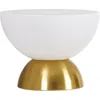 Brightech Lamina 5" Double Dome Dimmable Led Table Lamp With Gold Brass Accent In Multi