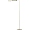 Brightech Leaf 53" Industrial Led Task Floor Lamp With Metal Empire Shade, 3-way Dimming In Gold