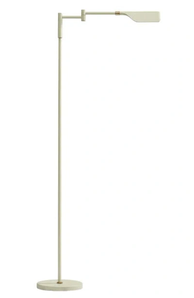 Brightech Leaf 53" Industrial Led Task Floor Lamp With Metal Empire Shade, 3-way Dimming In White