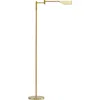 Brightech Leaf 53" Industrial Led Task Floor Lamp With Metal Empire Shade, 3-way Dimming In Gold