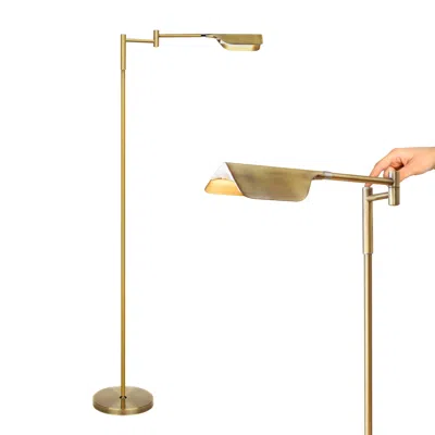 Brightech Leaf Led Floor Lamp In Gold