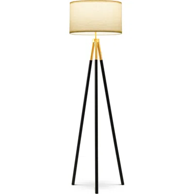 Brightech Levi 61" Modern Led Floor Lamp With Gold Accent, Bulb Included In Multi