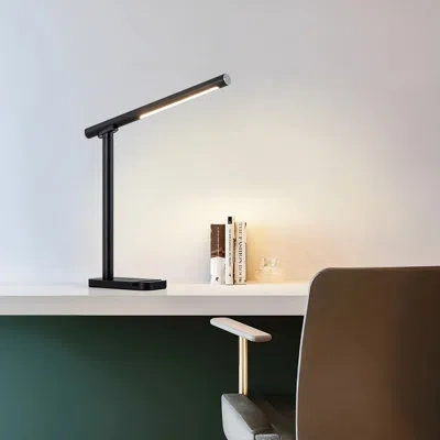 Brightech Libra Rechargeable Led Dimmable Desk Lamp In Black