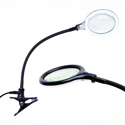 Brightech Lightview Pro Adjustable Gooseneck Magnifying Desk Lamp In Black