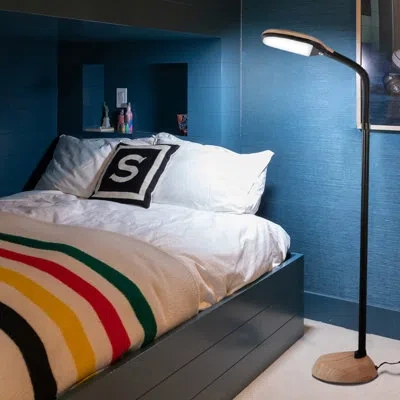 Brightech Litespan 53 In. Industrial Dimmable Led Floor Lamp With Height Adjustable Gooseneck Head In Multi