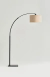 Brightech Logan 76" Modern Extendable Led Floor Lamp With Fabric Drum Shade, Bulb Included