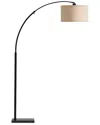 Brightech Logan Led Marble Arc Floor Lamp In Black