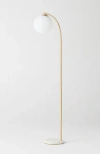 Brightech Luna Drop 75" Modern Led Floor Lamp With Frosted Glass Globe Shade
