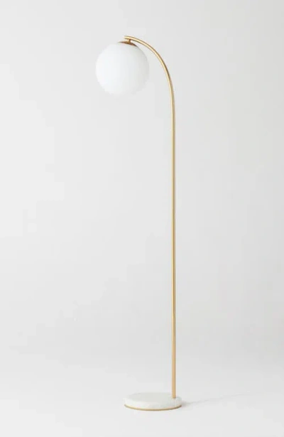 Brightech Luna Drop 75" Modern Led Floor Lamp With Frosted Glass Globe Shade