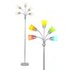 Brightech Medusa Modern Led Floor With 5 Heads And 10 Interchangeable Shades