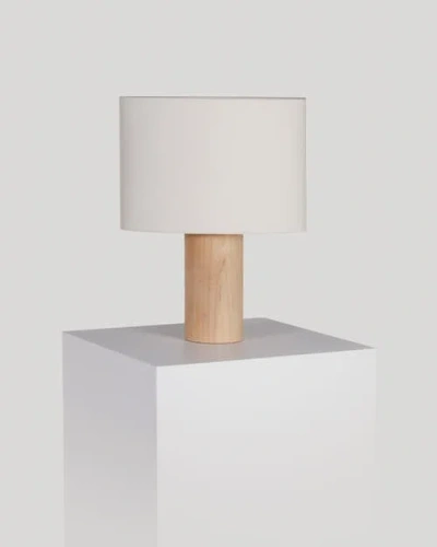 Brightech Mia 15.75" Midcentury Led Table Lamp With Natural Maple Wood Base In Natural Wood