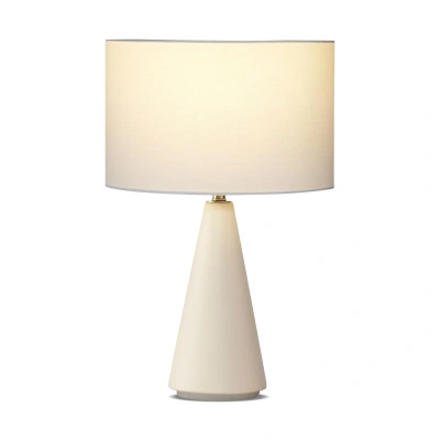 Brightech Nathaniel Cement Led Table Lamp In Neutral