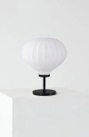 Brightech Nimbus 9" Led Table Lamp With Black Finish And White Balloon Dome Shade, Bulb Included In White