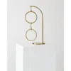 Brightech Nova 24" Modern Led Arc Table Lamp With Built-in 3-way Dimmer In Antique Brass