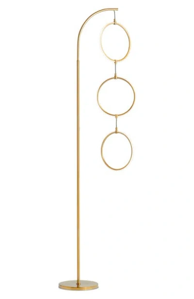 Brightech Nova 74" Novelty Halo Integrated Led Floor Lamp With 3-way Dimming In Brown