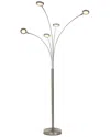 Brightech Orion Nickel Led Floor Lamp In Nickel