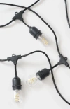Brightech Plug-in Weatherproof Led Spiral Filament Heavy Duty Outdoor String Lights In Classic Black | 15 Bulbs