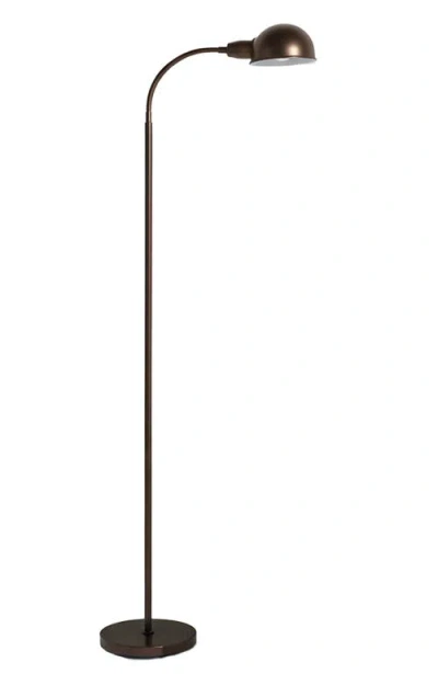 Brightech Regent 68" Adjustable Gooseneck Led Floor Lamp With Bronze Finish, Bulb Included In Brown