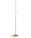 Brightech Saturn Brass Led Floor Lamp In Brass