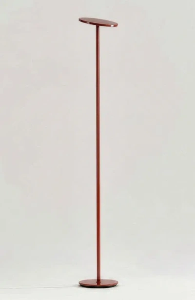 Brightech Sky 65" Modern Led Torchiere Floor Lamp With Adjustable Shade In Red