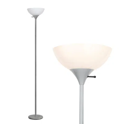 Brightech Sky Dome Led Floor Lamp In Silver