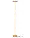 Brightech Sky Flux Brass Led Torchiere Floor Lamp In Brass