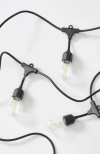 Brightech Solar-powered Weatherproof Led 48' Outdoor String Lights In Classic Black- 48' (15 Bulbs)