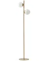 Brightech Sphere Brass Led Floor Lamp In Brass