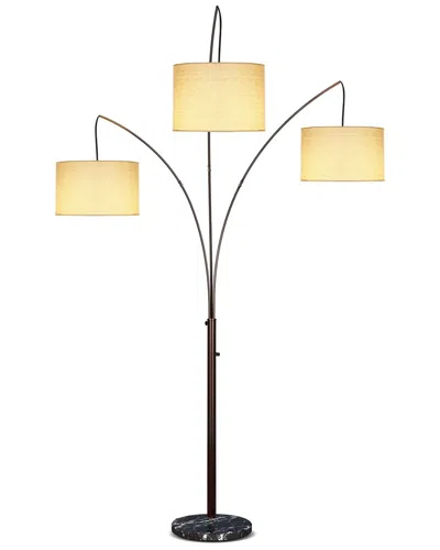 BRIGHTECH BRIGHTECH TRILAGE BRONZE LED MARBLE FLOOR LAMP