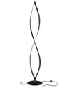 Brightech Twist Silver Led Floor Lamp In Black