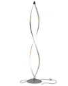 Brightech Twist Silver Led Floor Lamp In Silver