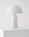 Brightech Venus 9.5' Modern Glass Led Table Lamp With With Warm White Glow In Frosted White