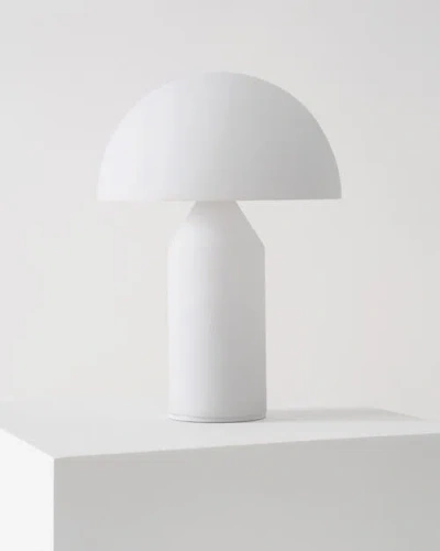 Brightech Venus 9.5' Modern Glass Led Table Lamp With With Warm White Glow In Frosted White