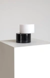 Brightech Zigzag 6" Crescent Moon Sculptural Led Desk Lamp With Marble And Glass, Rotatable Shade, B In Black