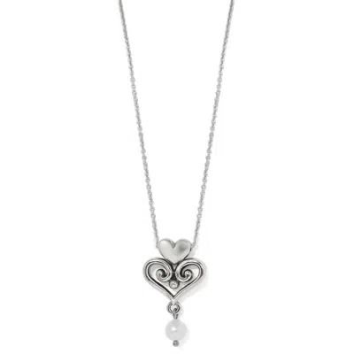 Brighton Alcazar Amor Pearl Pendant Necklace In Silver In Metallic