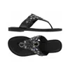 Brighton Anju Embellished Leather Flat Thong Slip On Sandal In Black In Black