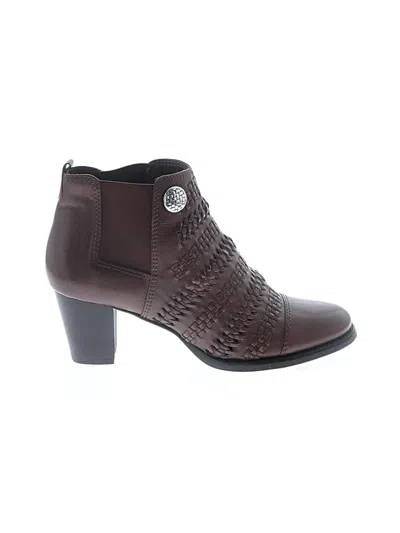 Pre-owned Brighton Ankle Boots In Brown