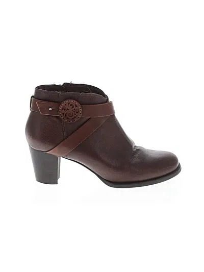 Pre-owned Brighton Ankle Boots In Brown